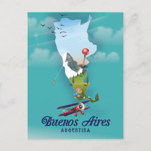 Buenos Aires, Argentina travel poster Postcard