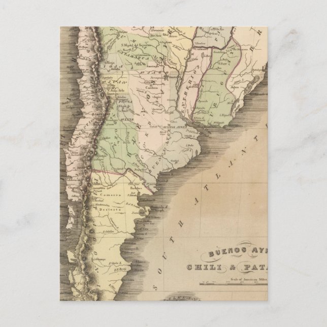 Buenos Aires, Chile, and Patagonia Postcard (Front)