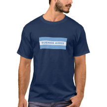 Buenos Aires City in Argentine Flag Colours T-Shir