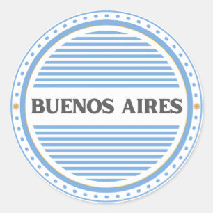 Buenos Aires City Pride Emblem Argentine Identity Classic Round Sticker