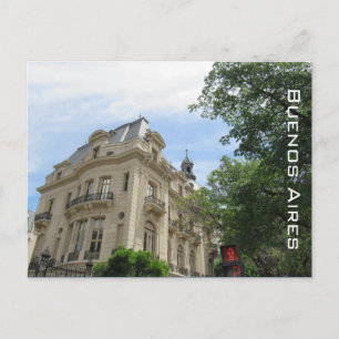 buenos aires classical architecture postcard