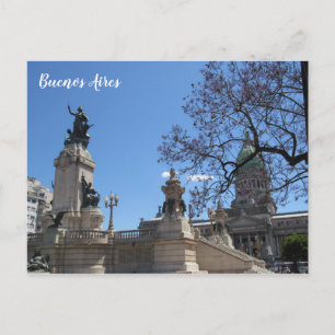 buenos aires congreso jacaranda postcard