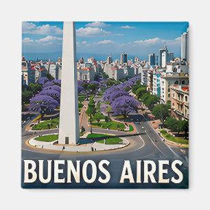 Buenos Aires Grand Boulevards and Argentine Elegan Magnet
