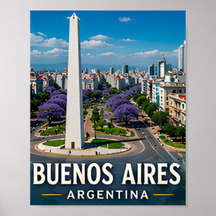 Buenos Aires Grand Boulevards and Argentine Elegan Poster