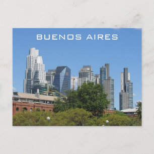 buenos aires skyline modern postcard