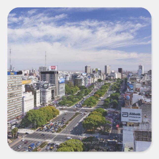 Buenos Aires Skyline Square Sticker (Front)
