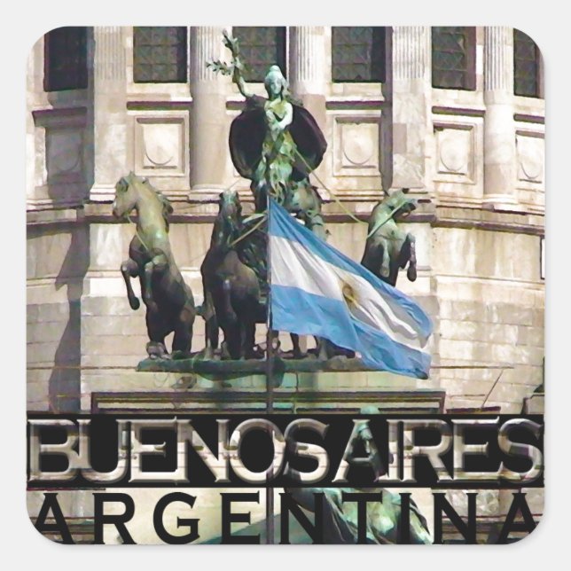 Buenos Aires Square Sticker (Front)