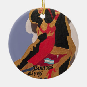 Buenos Aires Tango Ceramic Tree Decoration