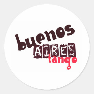 Buenos Aires Tango Classic Round Sticker