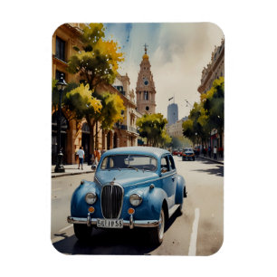 Buenos Aires watercolor art Magnet