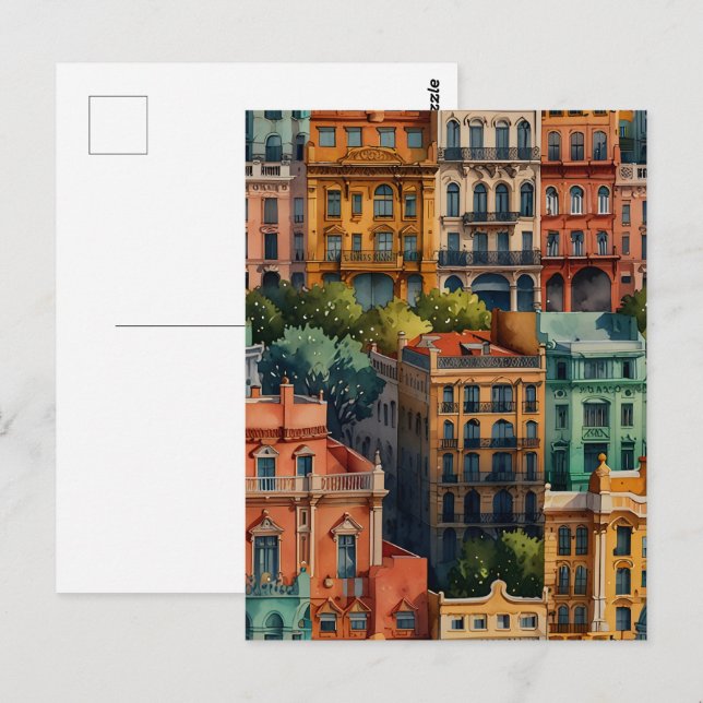 Buenos Aires watercolor art Postcard (Front/Back)