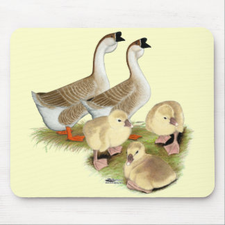 Buff African Goose Family Mouse Pad