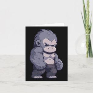 Buff Alpha Silverback Gorilla Ape Design Boxing Go Card