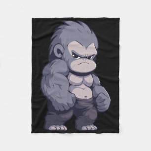 Buff Alpha Silverback Gorilla Ape Design Boxing Go Fleece Blanket