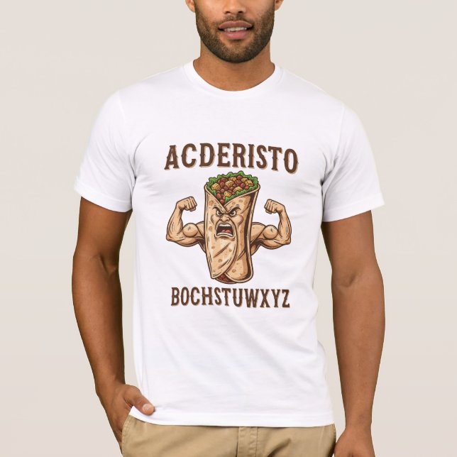 Buff Burrito Funny Gym Design T-Shirt (Front)