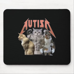 Buff Cats Autism Meme  Mouse Pad