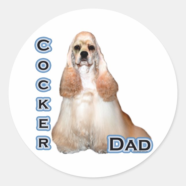 Buff Cocker Spaniel Dad 4 - Sticker (Front)