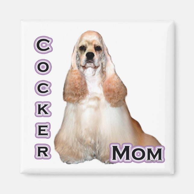 Buff Cocker Spaniel Mum; Cocker Spaniel Mum Magnet (Front)