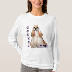 Buff Cocker Spaniel Mum; Cocker Spaniel Mum T-Shirt