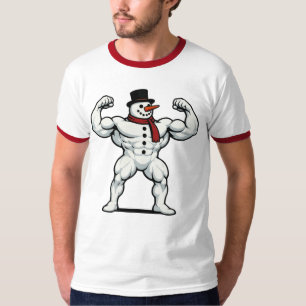 Buff/Fit snowman Christmas/winter Tri-Blend Shirt
