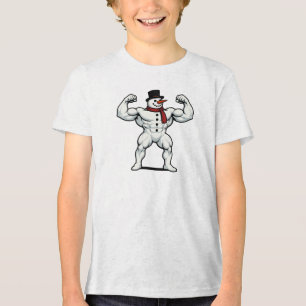 Buff/Fit snowman Christmas/winter Tri-Blend Shirt
