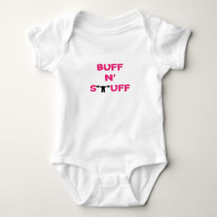 BUFF N' STUFF    (pink) Baby Bodysuit