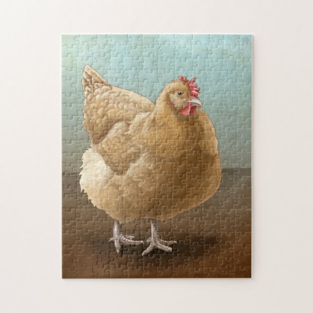 Buff Orpington Hen Puzzle (Vertical)