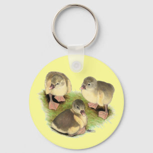 Buff Pomeranian Goslings Key Ring