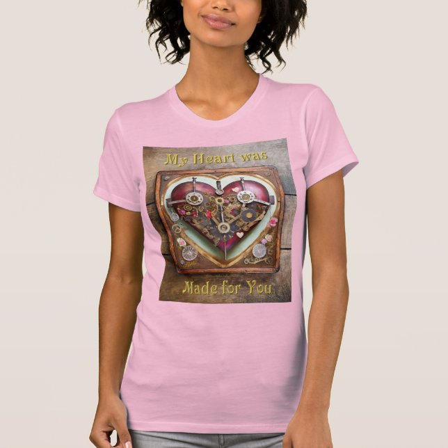 Buff Red Heart Steampunk Series T-Shirt (Front)