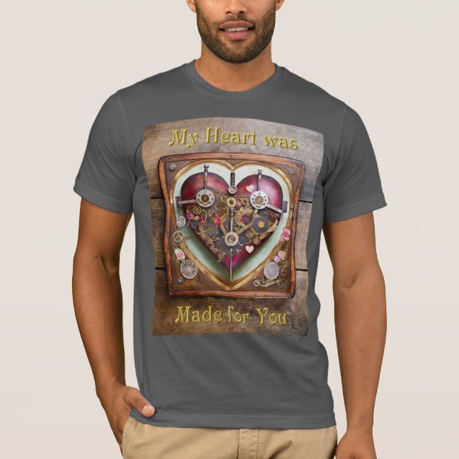 Buff Red Heart Steampunk Series T-Shirt (Front)