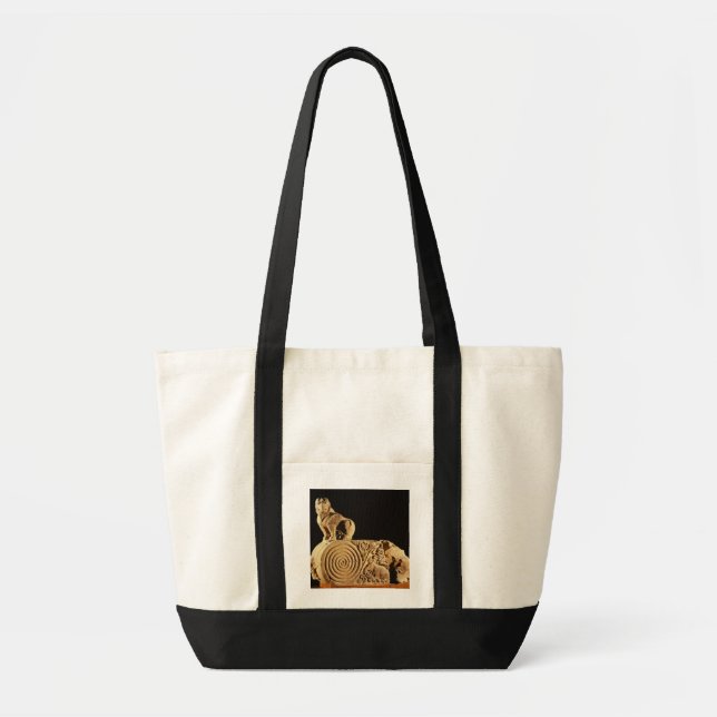 Buff sandstone architrave with griffin, Sanchi, MP Tote Bag (Front)