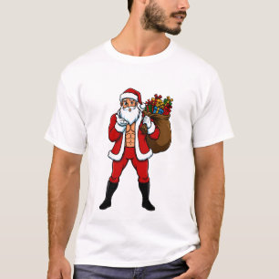 Buff Santa Blowing Kiss! Ripped Abs & Sweet Christ T-Shirt