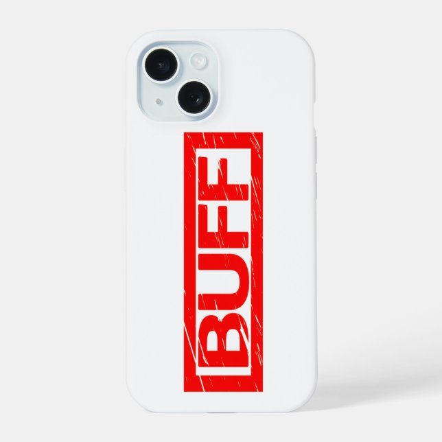 Buff Stamp iPhone 15 Case (Back)