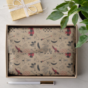 Buffalo Adventures Black and Red Plaid/Kraft ID599 Tissue Paper