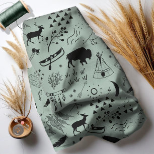 Buffalo Adventures Black w/Any Colour ID599 Fabric