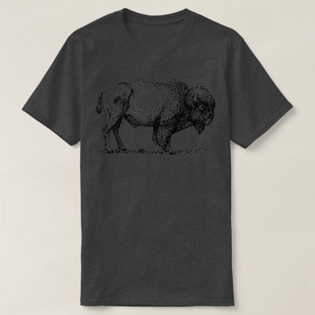 Buffalo  American Bison Classic Print Tee  (Design Front)