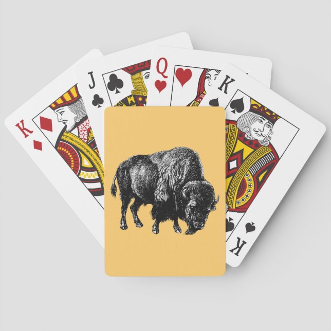 Buffalo American Bison Playing Cards (Back)