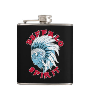 Buffalo Animal Spirit Shot Hip Flask