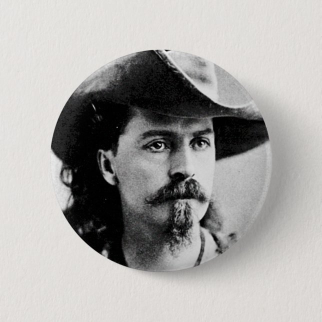 Buffalo Bill Cody Western 6 Cm Round Badge (Front)