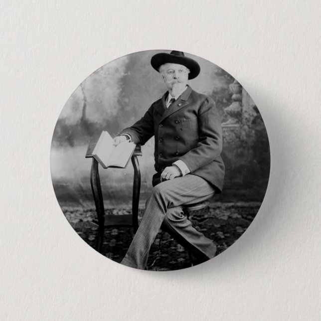 Buffalo Bill Cody Wild West Show 6 Cm Round Badge (Front)