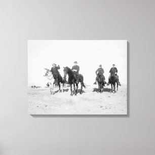 Buffalo Bill, General Miles, Captain Baldwin Canvas Print