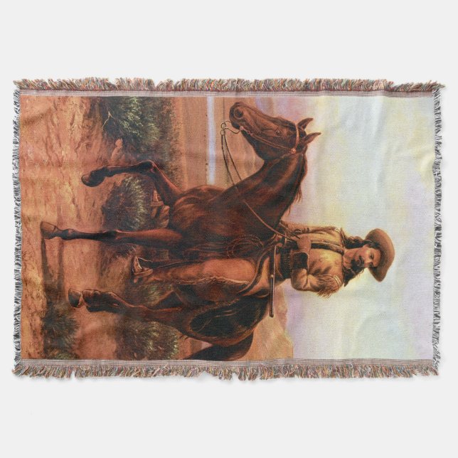 Buffalo Bill on Charlie Throw Blanket (Front)