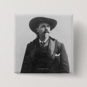 Buffalo Bill Portrait 15 Cm Square Badge