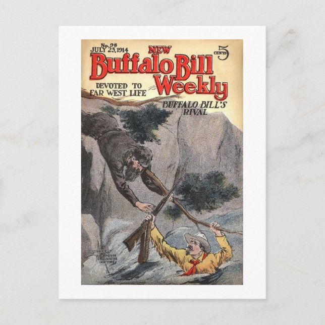 Buffalo Bill Weekly 10 - vintage Postcard (Front)