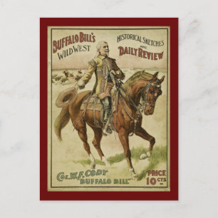 Buffalo Bill Wild West Daily Shows Postcard