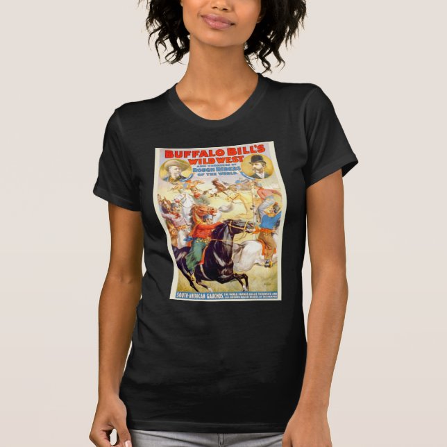 Buffalo Bill Wild West Show Poster Apparel, Gifts T-Shirt (Front)