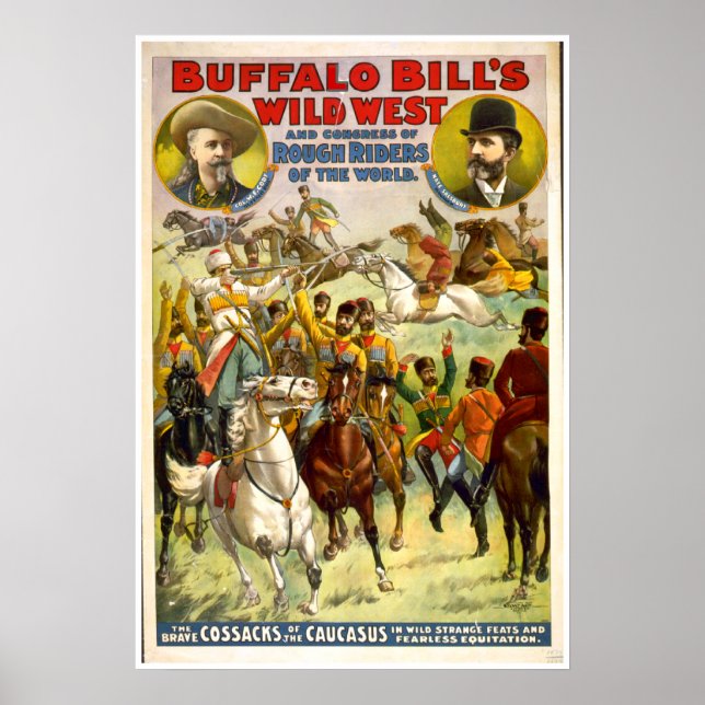 Buffalo Bill Wild West VINTAGE POSTER (Front)