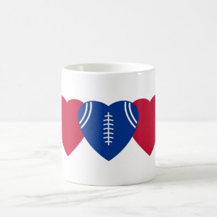 Buffalo Bills Football Heart Design Coffee Mug