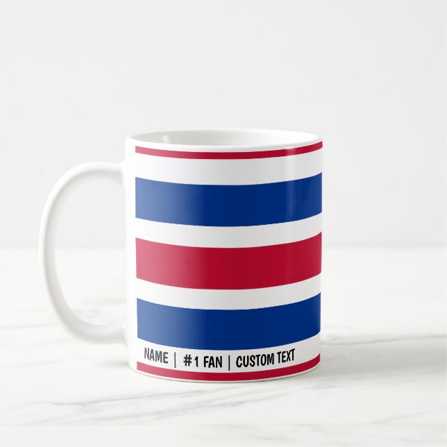 Buffalo Bills Minimalist Color Bars Coffee Cup (Left)