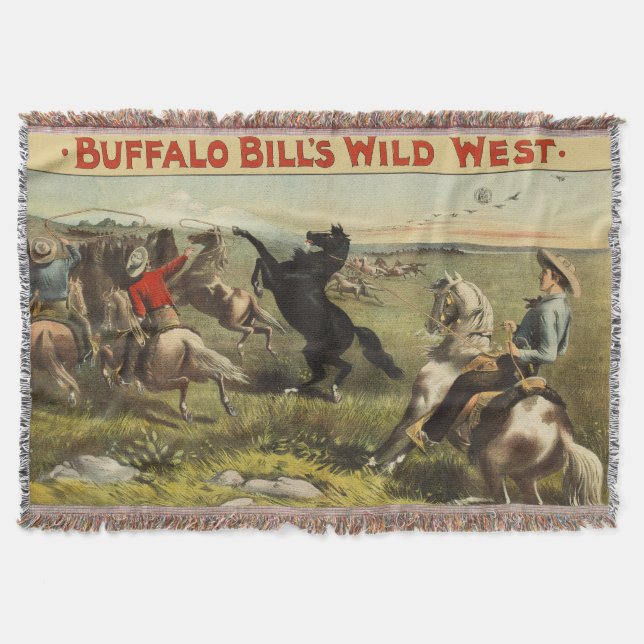 Buffalo Bill's Wild West Horses Throw Blanket (Front)
